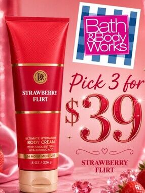Bath & Body Works Luxury Collection Strawberry Flirt Body Cream